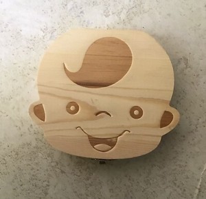 Baby Tooth Wooden Keepsake Organizer