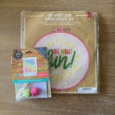 KIDS EMBROIDERY  CROSS STITCH KIT Bundle for Beginners and Children