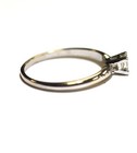 18k white gold .20ct SI2 K princess diamond engagement ring 1.8g estate vintage — photo 8
