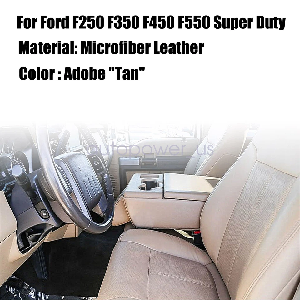 For 2011-2016 Ford F250 F350 Super Duty Lariat Both Side Leather Seat Cover Tan Foto 4 de 4
