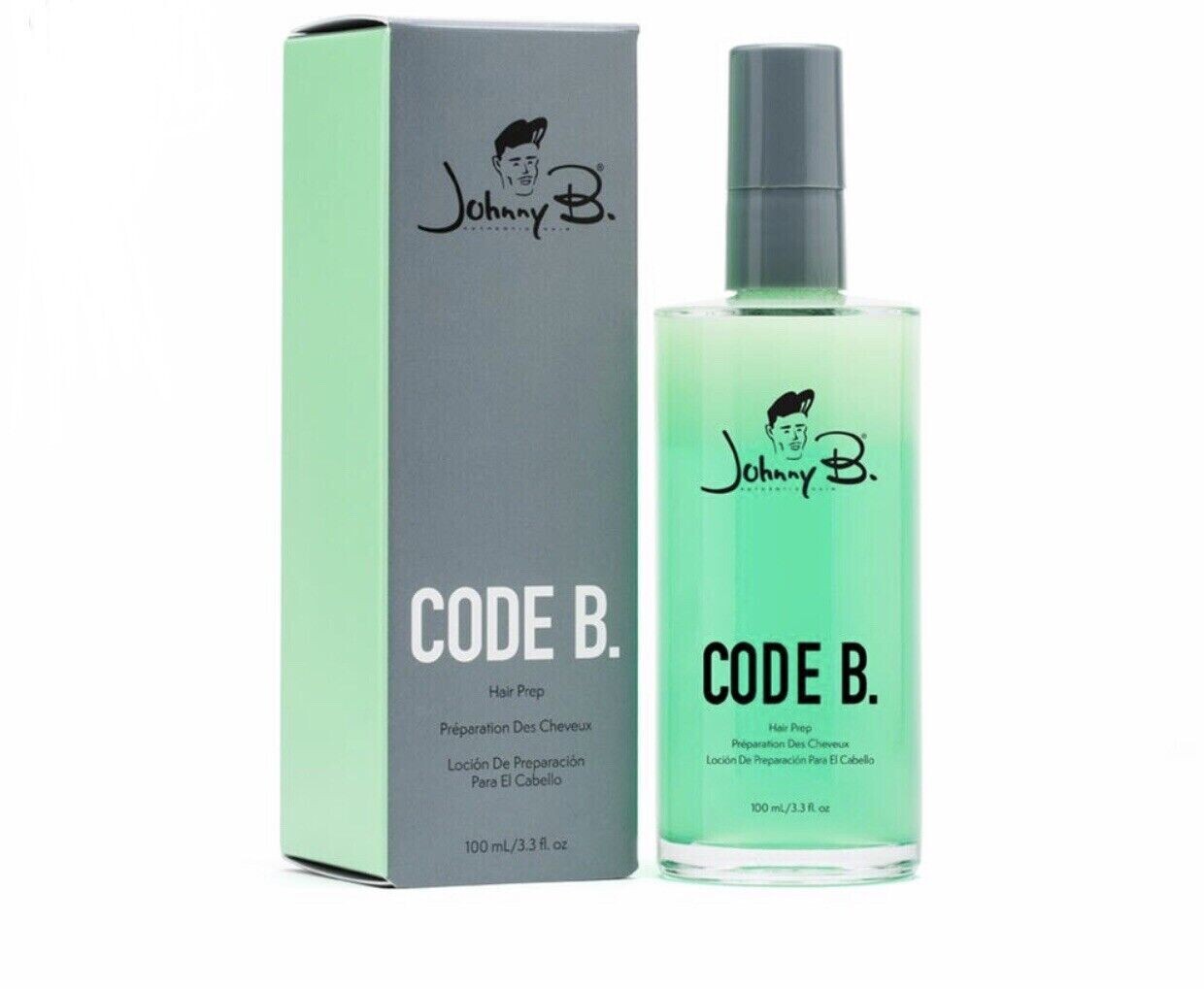 Johnny B - Code B - Спрей для подготовки волос к укладке, 3,3 унции.