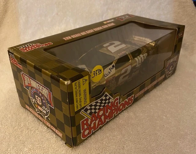 Racing Champions 1997 Rusty Wallace #2 Miller Lite 1:24 gold diecast bank - Image 4 of 4