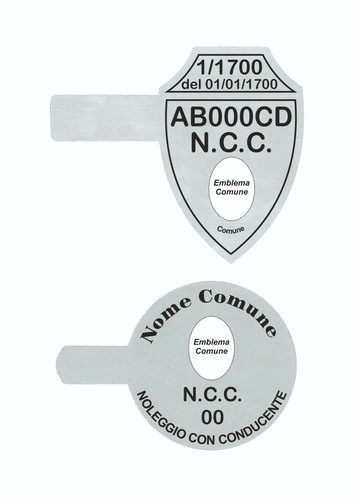 SCUDO E PALETTA PERSONALIZZATI PER NCC - TAXI - VTC - TRASPORTI PUBBLICI - Foto 10 di 12