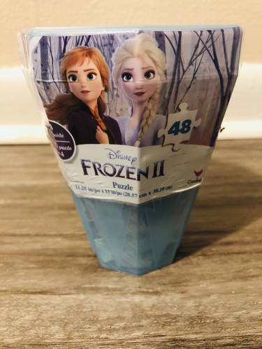Disney Frozen 2 - 48 Stck. Überraschungspuzzle mit 6" Edelstein Aufbewahrungsbox - Bild 1 von 4