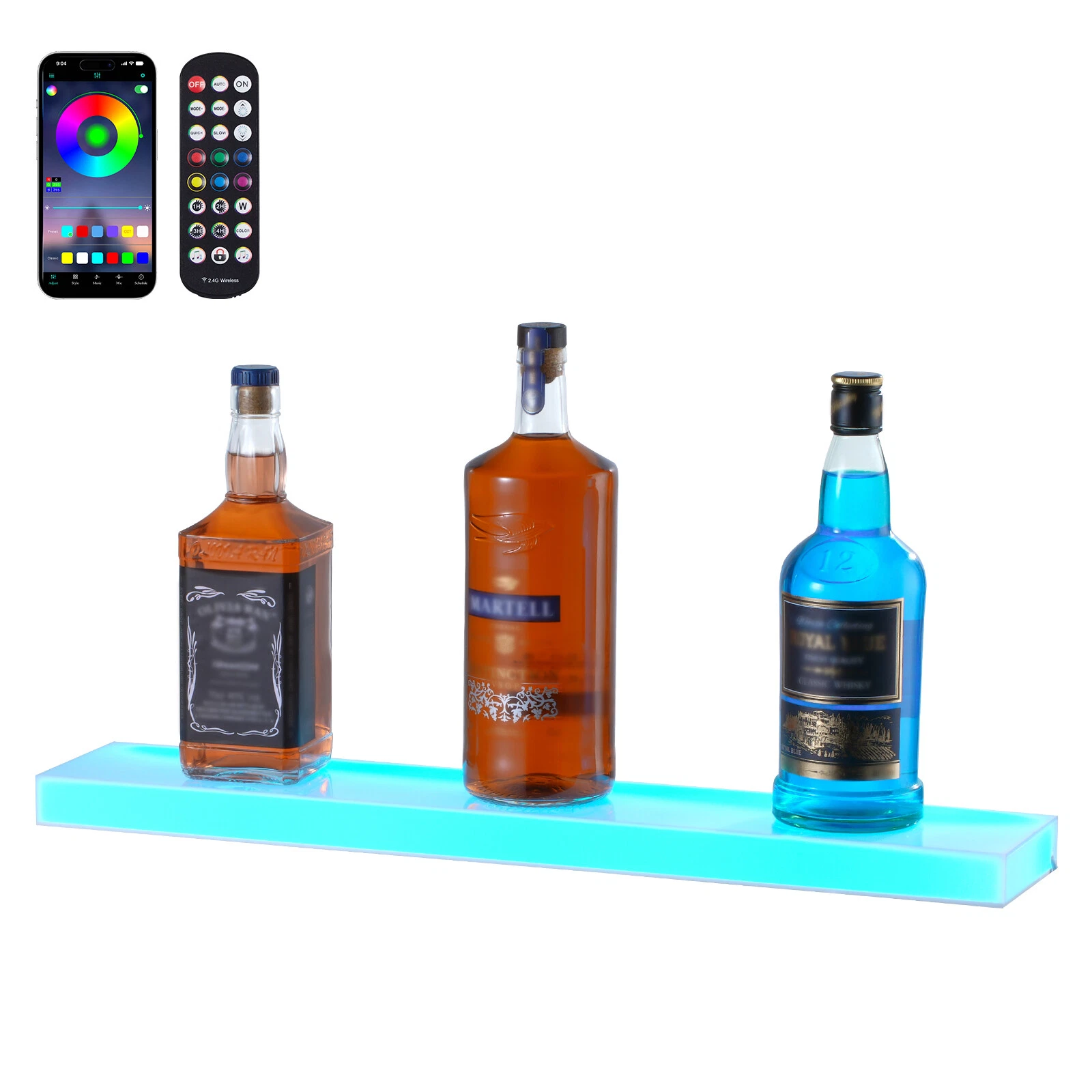 Bottle display,LED,RF remote and App control