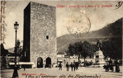 CPA AK Como Torre Porta e Monumento a G. Garibaldi ITALIEN (553362)