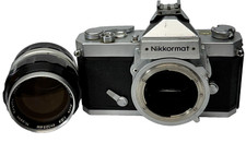 Nikon Nikkormat FT 35mm SLR Camera Nikkor-P 105mm f2.5 Lens Japan Parts/Repair
