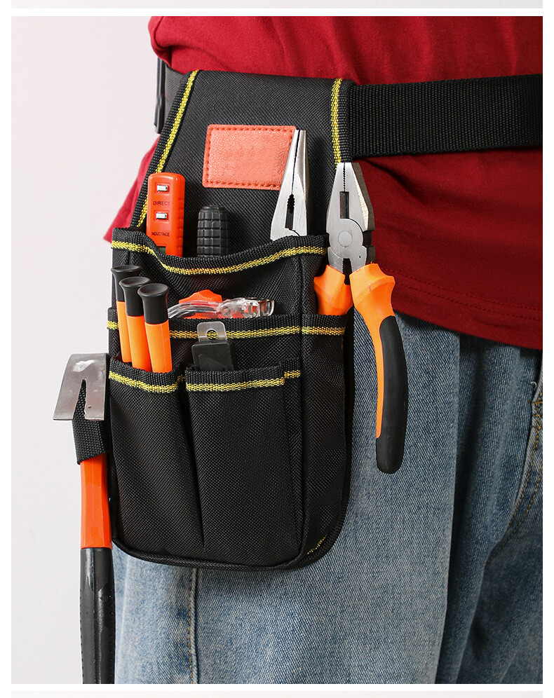 Electrician Tool Belt Pouch with Screwdriver Storage Waist Pocket