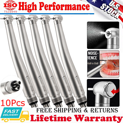 10 Dental Handpiece Air Turbine Push Button 3 Water Spray for NSK PANA MAX Style