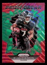 Bijan Robinson 2023 Panini Prizm - Prizm Break Green Wave Prizm #PB-8