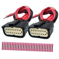 LIZAPUS 2PCS 16 Pin Headlights Connector Compatible with Dodge Challenger 2015