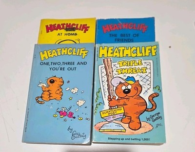Lot of 4  Heathcliff By George Gately 1st Ed.s  Paperback Books Vintage 80s