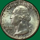 1941-D Washington Quarter Silver Brilliant Uncirculated BU Coin #40792