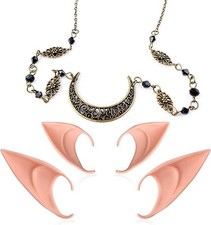 Elfen Ohren Damen Cosplay Fairy Elf Ohr Ears Retro Kristall Tiara Halloween