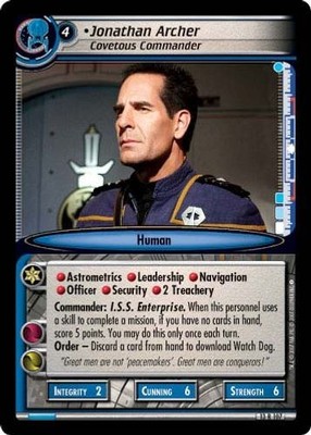 Jonathan Archer, Covetous Commander - Archive Portrait - Star Trek CCG 2E