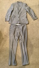 Bar III Slim Fit jacket 38 L suit 2 buttons pants 32 W 30 L Gray Macy's Men