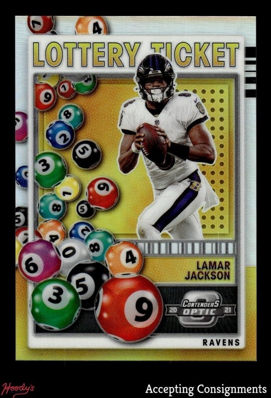2021 Panini Contenders Optic Lottery Ticket #6 Lamar Jackson SP Ravens