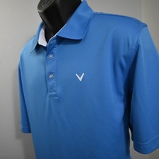 Callaway Golf Polo Blue Performance Wicking Short Sleeve Mens Size 2XL SLIM