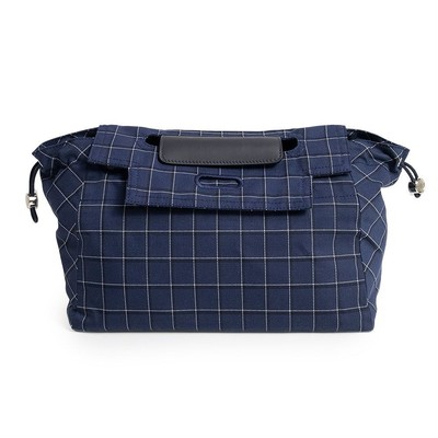 Hermes Tattasole Check Canvas Blue Nuit Blanc Noir W Stamp Kelly 25 Bag Cover Si