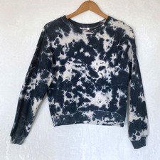 525 Revolve America Tie Dye Basic Cropped Cozy Pullover Sweatshirt Womens XS