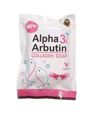 Alpha 3 Plus Arbutin collagen Whitening Body Soap Skin Reduce Acne 1 Pc 