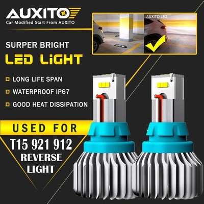 AUXITO T15 921 912  LED 6500K Reverse Back up Light Bulb White CSP Bright CANBUS