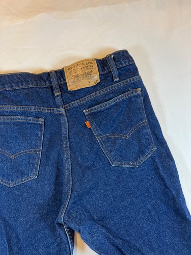 Vintage 517 31x28 Orange Tab Levis Jeans Mens Blue Wash Made in USA Boot DESC - Picture 17 of 24