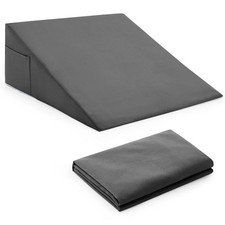 Bed Wedge Pillow Cover with Zipper Design, Wedge 24 x 24 x 12 Dark Grey