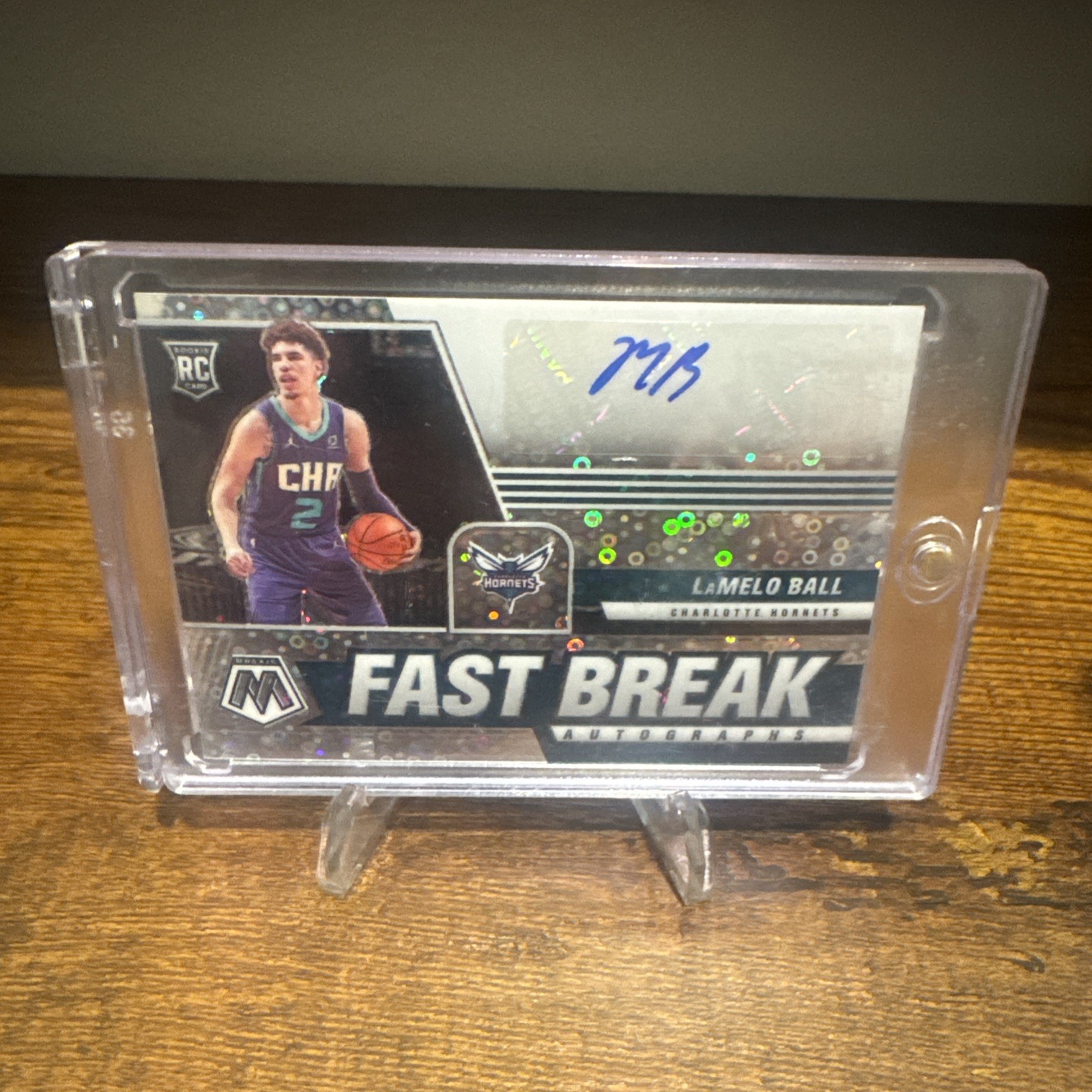 2020-21 Panini Mosaic Autographs Fast Break LaMelo Ball Rookie RC Auto #FB-LMB