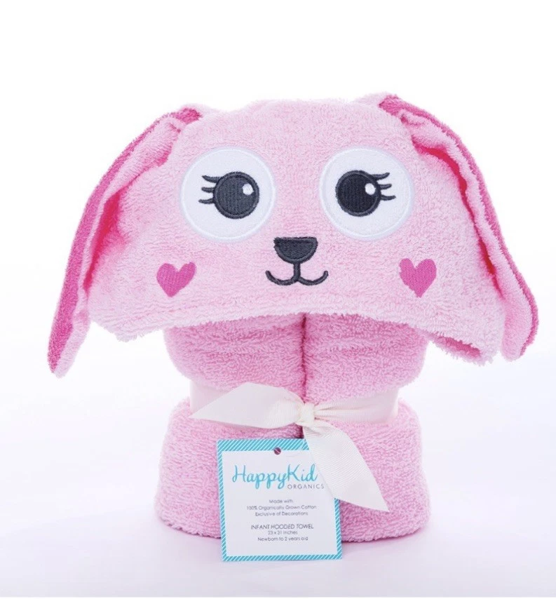 Cute Baby/Infant 100% Organic Cotton Pink Bunny Hooded Bath Towel 23x31 Gift
Opens in a new window o