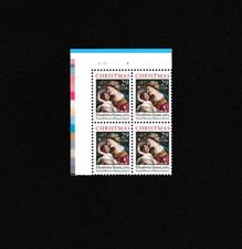 Unused US Postage 4 Block 29c Christmas Giovanni Battista Cima Mother Child #2