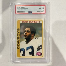 1978 TOPPS TONY DORSETT ROOKIE CARD  PSA 6 - HOF . rookie card picture