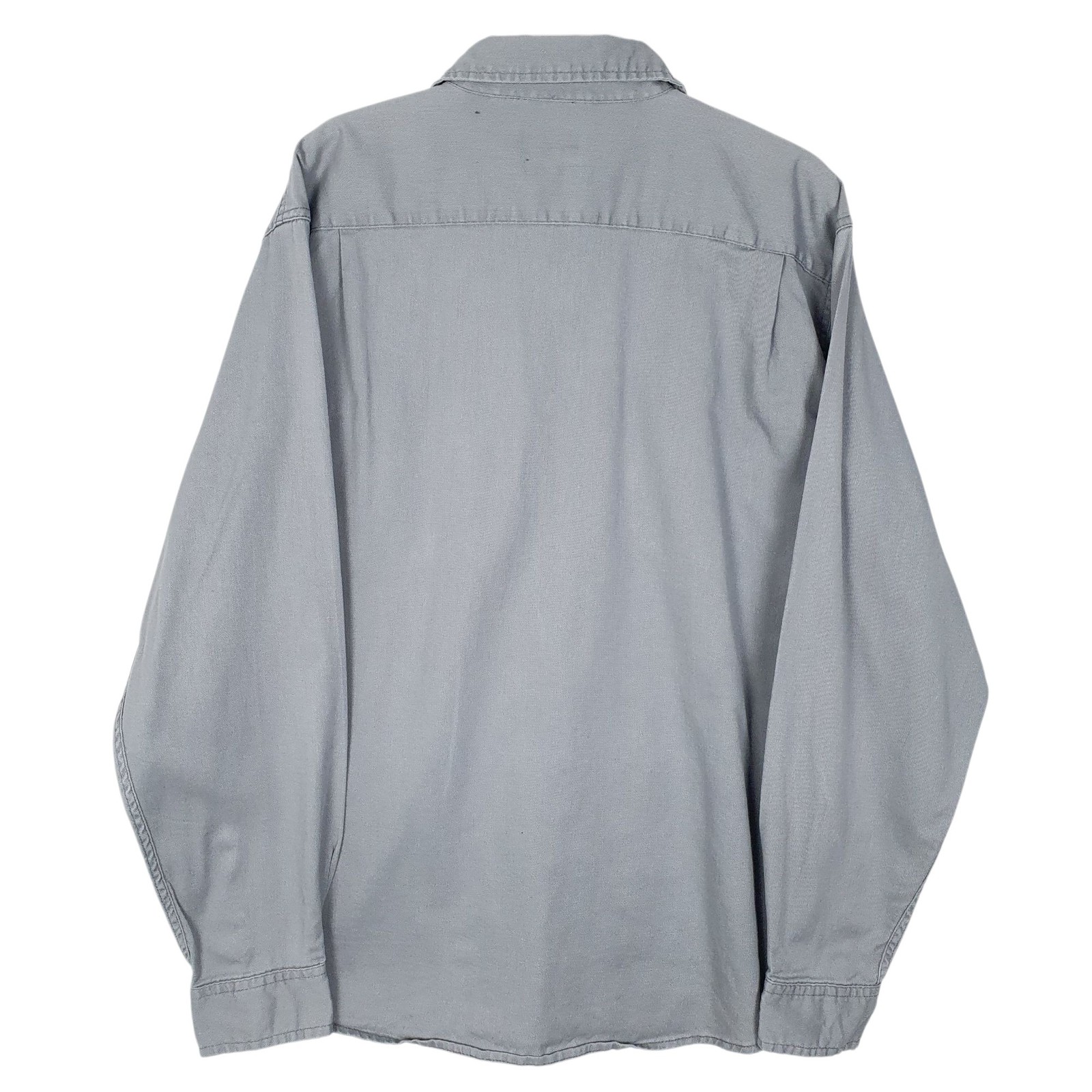WRANGLER Grey Shirt Long Sleeve Casual Cotton Blend Mens L image 3
