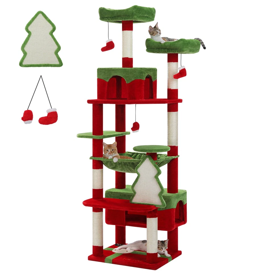Cat Tree Tower Large Playing House Activity Center Large Center Large Playing - Image 3 of 4