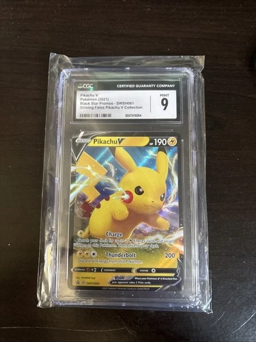 Pikachu V SWSH061 Graded CGC 9 Promo Pokemon  TCG Trading Card Game