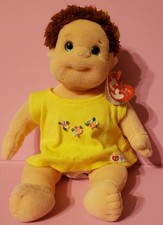 TY Beanie Kid - 'Curly' Brown Haired Girl  with dress & pants - 2nd March 1997