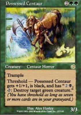 Torment Possessed Centaur - Foil x1 Moderate Play, English Magic Mtg M:tG