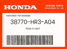 Honda Genuine Pgm-Fi Unit - 38770-Hr3-A04