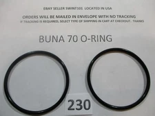 230 O-ring 2-1/2" ID x 2-3/4" OD x 1/8" thick. Buna-70.   Quan 2.