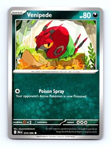 #54 2025 Pokemon Black Bolt - Venipede BASE