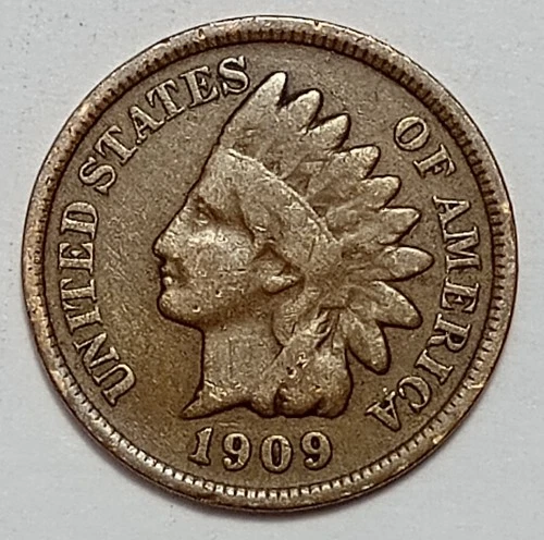 Indian Head Penny Lot of "1"VERY NICE 1909 GOOD OR BETTER° $ FREE SHIPPING $#585