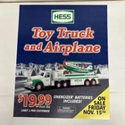Vintage Hess Advertising 2002 Toy Truck And Airplane Sign Poster