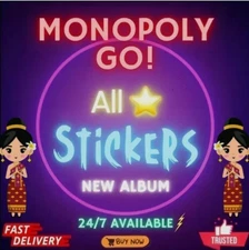 (All Sticker Available ) 🔥 Monopoly Stickers Go 1-6 Stars⭐SUPER FAST⚡24/7