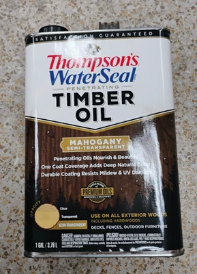 1 Gal Thompson's WaterSeal Timber Oil Mahogany Semi Transparent TH.048851-16
