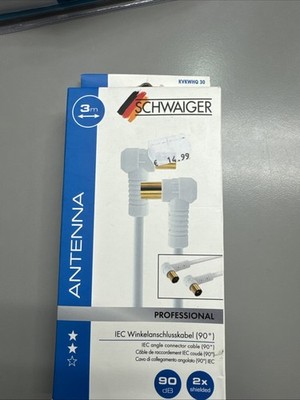 Schwaiger IEC Anschlusskabel, 90° 3m