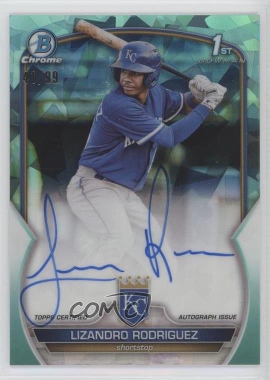 2023 Bowman Sapphire Edition Aqua 41/99 Lizandro Rodriguez #BSPA-LR Auto 0xh3