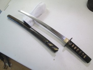 OLD SAMURAI JAPANESE WAKISASHI SWORD KATSUMITSU DATED 1512 NICE MOUNTS #SF29