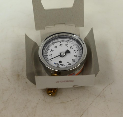 #ad Ashcroft 25 1009 AW 02L 100# Pressure Gauge 2 1 2quot; $25.99