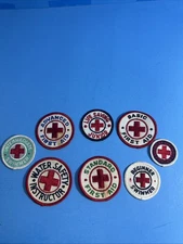 Vintage American Red Cross Patch Lot Of 8 Patches Red Cross (T5)