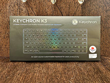 Keychron K3 Low Profile Wireless Mechanical Keyboard Red Linear, Black K3-A1